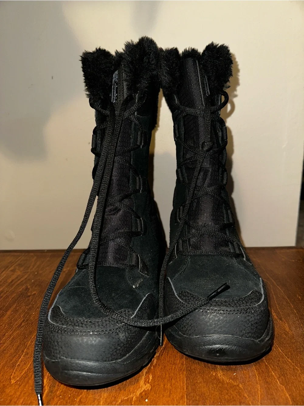 Women's Black Faux-Fur Winter Boots